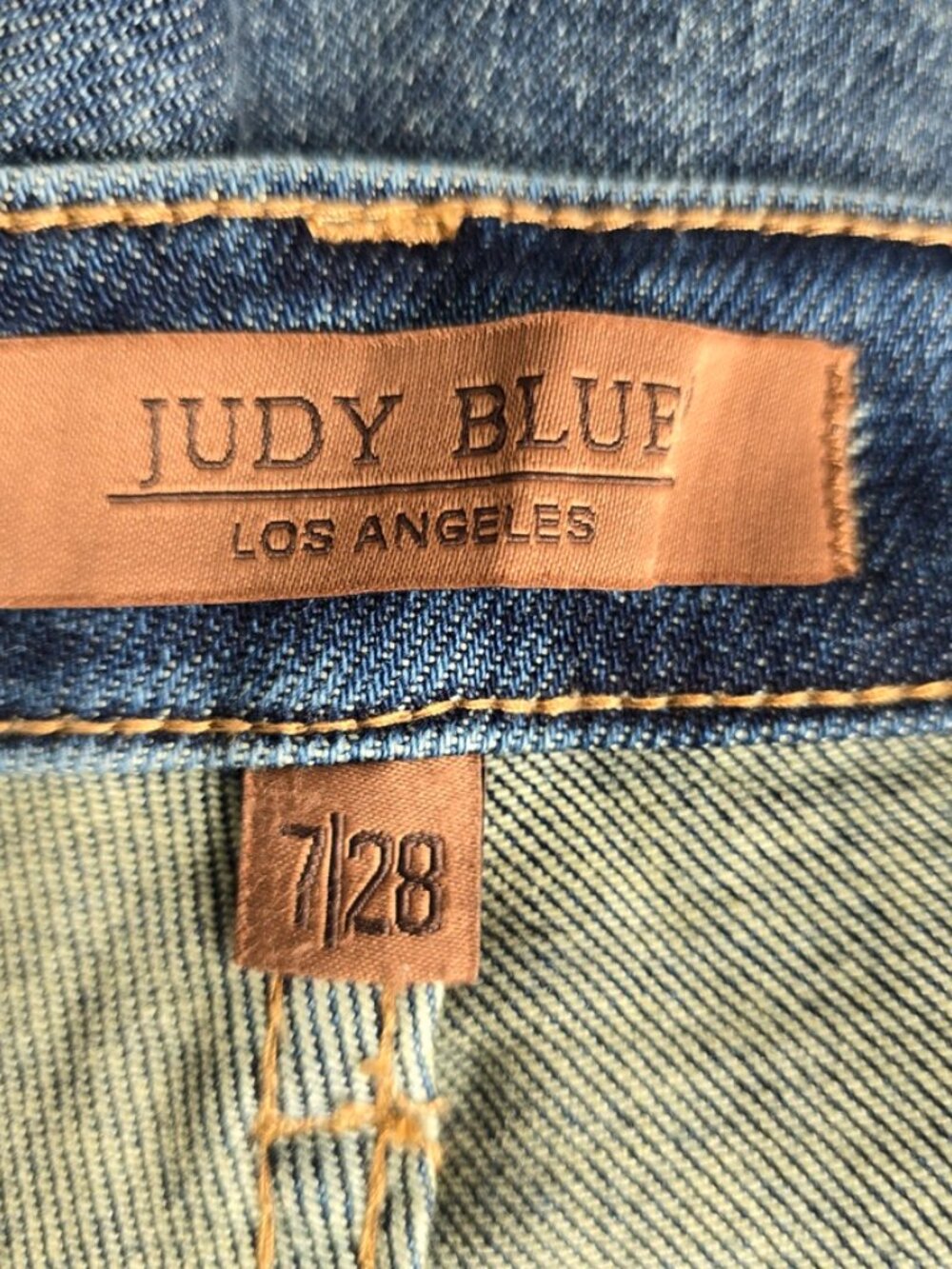 Judy Blue High Rise Straight Leg Jeans Denim JB88922 Stretch Medium Wash 7 28 - Picture 6 of 14